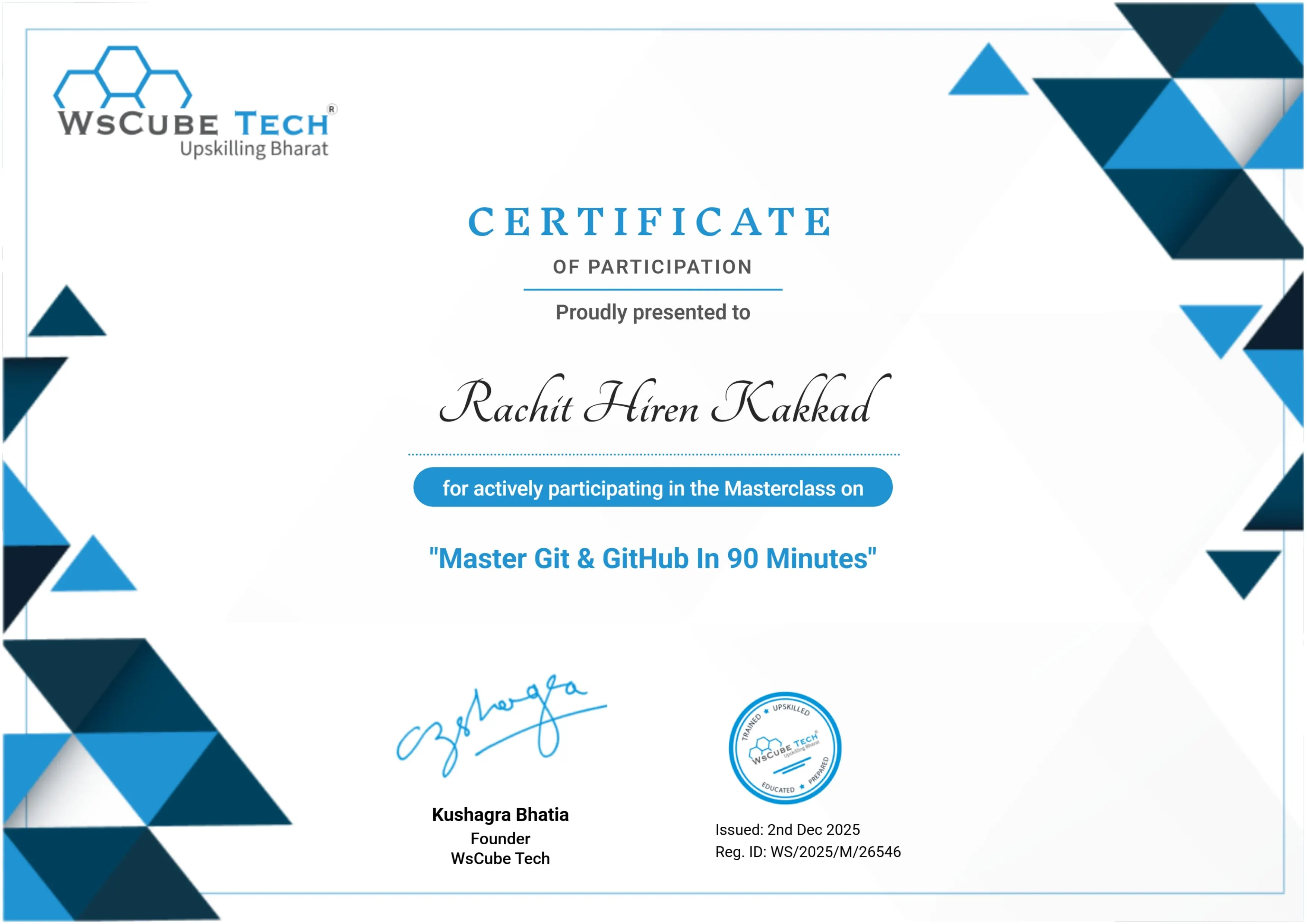 Rachit Kakkad | Full Stack & AI Developer